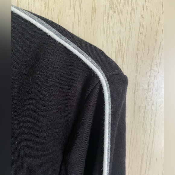 Rag & Bone Black Cotton Long Sleeve Shirt with Contrast Piping Sz Large - Picture 2 of 9